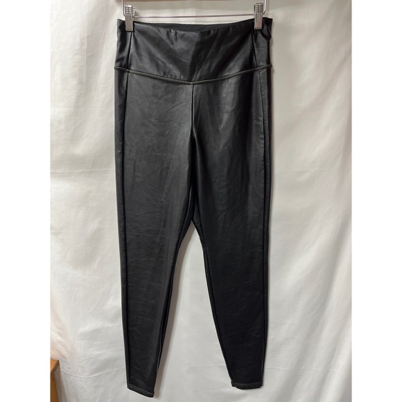 Athleta Pants - Athleta‎ Womens Black Faux Leather High Rise Leggings Pants Small S Black